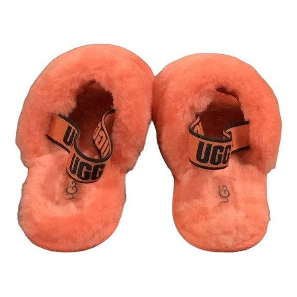 UGG GIRLS FURRY SLIPPERS SIZE 11 - Picture 5 of 6